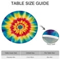 thumbnail image 6 of Rainbow Tie Dye Mandala Pattern Round Fitted Tablecloth with Elastic Edge,Dining Table Cover Waterproof,Outdoor Round Tablecloth for Camping,Dining,Indoor and Outdoor, 6 of 7