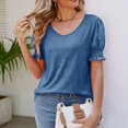thumbnail image 6 of Tshirt Women Women's Casual, Fashionable And Sexy Solid Color Comfortable And Breathable V-neck Top, 6 of 7