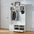 thumbnail image 3 of CozyNook Hall Tree with Storage Bench, Coat Rack with Shoe Shelf, Modern Entryway Organizer for Home Entry, Hallway, Mudroom Furnitur, 3 of 9