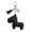 Black, variant on Cute Leather Pendant Mobile Phone Keychain Tassel Accessory for Bags & Keys