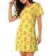 thumbnail image 2 of Fotbe Toast Bata de Dormir para Mujer con Estampado, Camisón de Algodón de Manga Corta, Ropa de Dormir Casual, 2 of 6