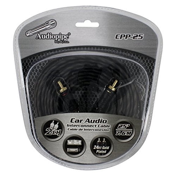 Audiopipe CPP25 25 ft. Audiopipe 24kt Gold Plated Interconnect Cable