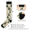 thumbnail image 3 of Haosy Compression Socks for Men Women Knee High Running Socks for Nurse Hiking Recovery Travel Athletic 2 Pairs Vintage Christmas Trees, 3 of 9