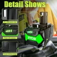 thumbnail image 4 of 18V 6.0Ah Li-ion Rechargeable 2pcs Battery+Charger ， Ryobi ONE+ cordless Power Tool BPL1820 P108 P109 P106 P105 P104 P103 RB18L50 RB18L40, 4 of 10