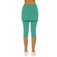 thumbnail image 4 of Bloomae Skirted Leggings for Women Tennis Golf Skorts Capris Gym Yoga Legging with Skirts for Running Workout Active Mint Green#01 S, 4 of 6