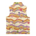 thumbnail image 5 of Pzuqiu Colorful Flower Girl Outerwear Vest Size 9-10 Fall Winter Clothes Soft Sleeveless Vest Zip Up for Girl Stand Collar Personalized Fall Outerwear Versatile for Everyday Wear, 5 of 7