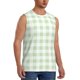 thumbnail image 2 of Fotbe Green Checkboard Men's Camiseta sin Mangas Estampada para Hombres, Playera Casual para Gimnasio, Entrenamiento, Playa-XX-Large, 2 of 7