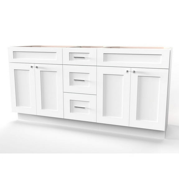 Disar 63'' Double Bathroom Vanity With Drawer Base Only