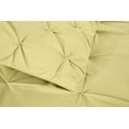 thumbnail image 3 of Chezmoi Collection Berlin Yellow Pinch Pleat Twin Comforter Set, 2-Piece, Soft Pintuck, Lightweight All Season Microfiber Bedding, 3 of 9
