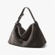 thumbnail image 3 of Bolso de mano de gamuza suave mate para mujer, bolso de hombro de piel de vaca mate simple retro de dos capas, bolso bandolera de moda para mujer, 3 of 5