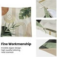 thumbnail image 5 of Boho Pillow Covers 16x16 Set of 2, Green Leaf Mid Century Farmhouse Decorations Throw Pillow Covers Modern Tropical Bohemian Outdoor Decorative Linen Cushion Case for Couch Sofa Home, 5 of 6