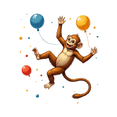 thumbnail image 3 of cartoon Monkey Stickers Stickers, Waterproof Monkey Stickers Sticker for Water Bottle Laptop Phone Cases Planner Skateboard Luggage Helmet Party Favor Decor, Ideal for Adults Teens Teacher Rewards, 3 of 9