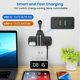 thumbnail image 4 of Multiple Socket with Individual Switch, Electrical Power Strip with USB C Wall Power Strip 4 Outlets and 3 USB Chargers Power Strip Adapter Surge Prot, 4 of 5