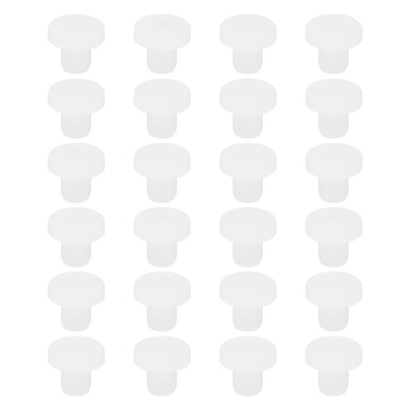 Unique Bargains T-Shaped Silicone Rubber Solid Plug for 9.0 to 9.1mm Hole White 24 Pieces