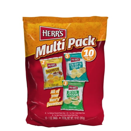 Herr's Multi Potato Chip Pack- 10 Count