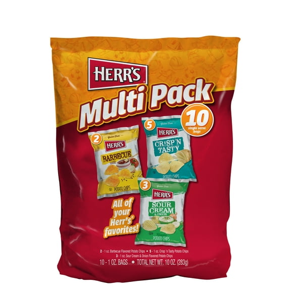 Herr's Multi Potato Chip Pack- 10 Count