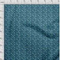 thumbnail image 4 of oneOone Polyester Lycra Blue Fabric Leaves Fabric For Sewing Printed Craft Fabric By The Yard 56 Inch Wide, 4 of 4