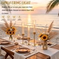 thumbnail image 2 of HIDAWN Gold Hurricane Candle Holders Set of 3, Modern Metal Taper Candle Holder with Clear Glass Cylinder, Indoor/Outdoor Elegant Centerpiece Candlestick Holders, 2 of 9
