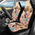 thumbnail image 2 of Yuyamidu Highland Cow Car Seat Covers for Front Seats Boho Flower Auto Seat Covers Front Seats Set Driver Seat Cover for SUVs, Van, Sedans, Trucks, 2 of 7