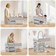 thumbnail image 5 of HOMMOW Baby Changing Table, Diaper Changing Table with Waterproof Pad, Portable Changing Table with 3 Storage Baskets and Toy, Mobile Nursery for Infant and Newborn, 5 of 8