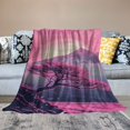 thumbnail image 2 of Orinice Vaporwave Beach Blanket Throw Bedspread Soft Fluffy Warm Light Flannel Fabric Design for Duvet Cover Quilt Rug | Perfect for Adults Or Children's Gifts  50x60in, 2 of 6