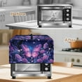 thumbnail image 3 of TSOVTHRID Violet Butterfly Rose Flower Print Microwave Oven Dust Cover Toaster Oven Cover with Top Handle Dust-Proof Kitchen Appliance Protector Fingerprint Protection, 18.25"W x 14.5"D x 11"H, S, 3 of 7