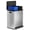 silver, variant on 16 Gallon Dual Compartment Kitchen Trash Can, Stainless Steel Recycling and Waste Bin with Soft-Close Lid, Removable Inner Buckets, Step Pedal, 2x30L, for Home or Outdoor Composting, Silver