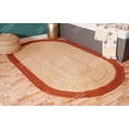 thumbnail image 3 of Chouhan Rugs Natural Jute Orange Bordered Rug Bohemian Rug Decor Rug Handwoven Rug Custom Rug Decorative Rug, 3 of 6