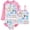 Pink, variant on Girls 3-Piece Swimsuit Kids Bathing Suits Tankini Set Long Sleeve Rash Guard Swimwear for Girls 3-10Y