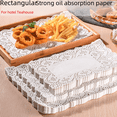 thumbnail image 1 of Almohadilla de papel de encaje rectangular, papel absorbente de aceite, papel para cocina, hogar, frito, horneado, postre, pastel, papel base de flores, 1 of 5