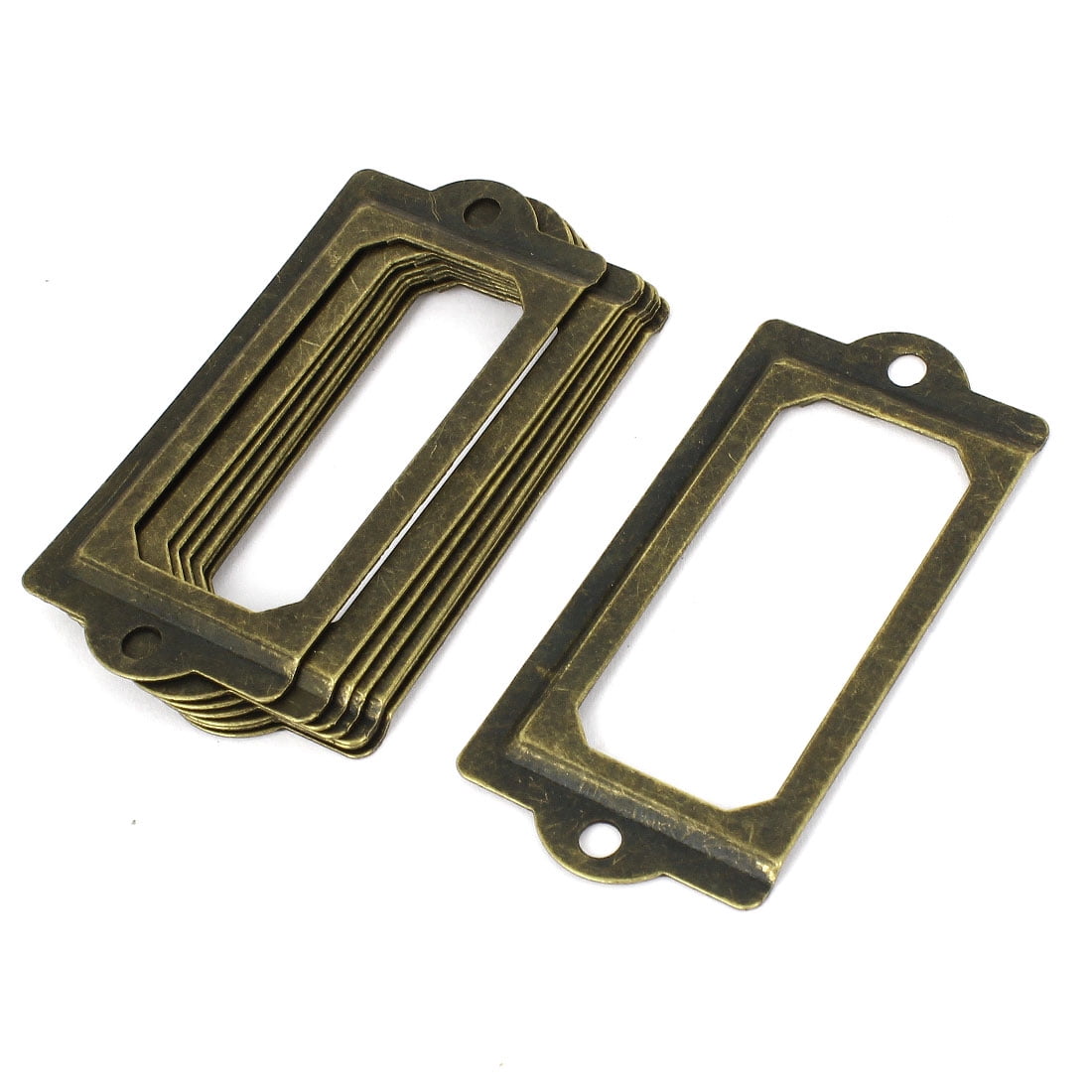 8pcs Post Office File Drawer Door Tag Label Card Holder Bronze