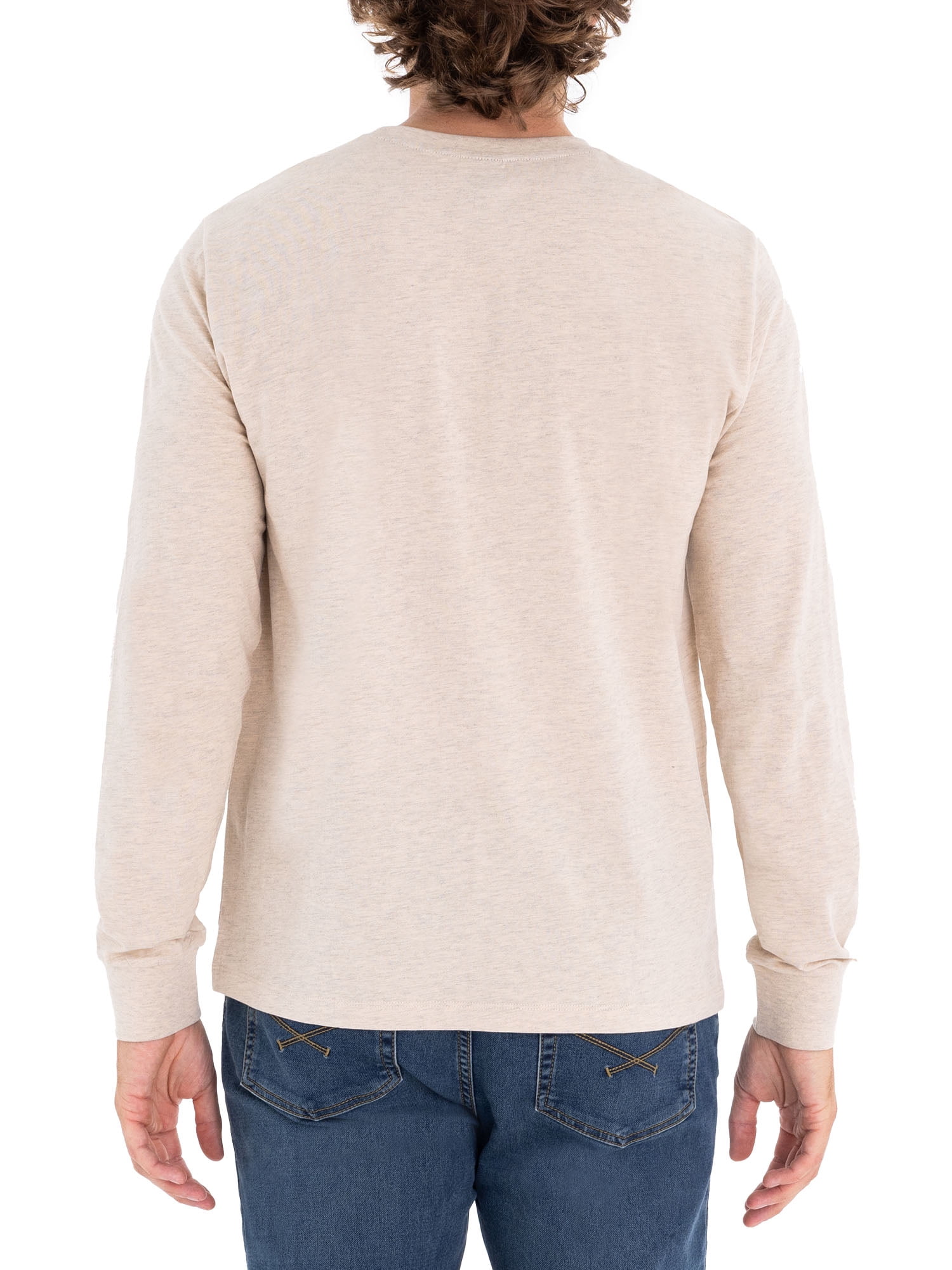 U.S. Polo Assn. Men's Cotton Crewneck Tee with Long Sleeves, Sizes XS-3XL