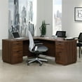 thumbnail image 2 of UrbanPro 72" L-shaped Contemporary Engineered Wood Computer Desk in Mahogany, 2 of 13