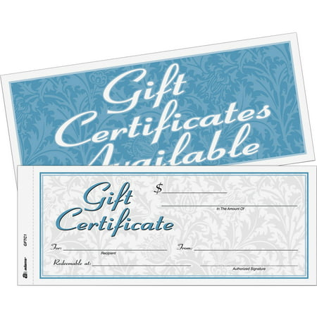 Adams Two-part Carbonless Gift Certificates, 25 per Pack, (Best White Balance Card)