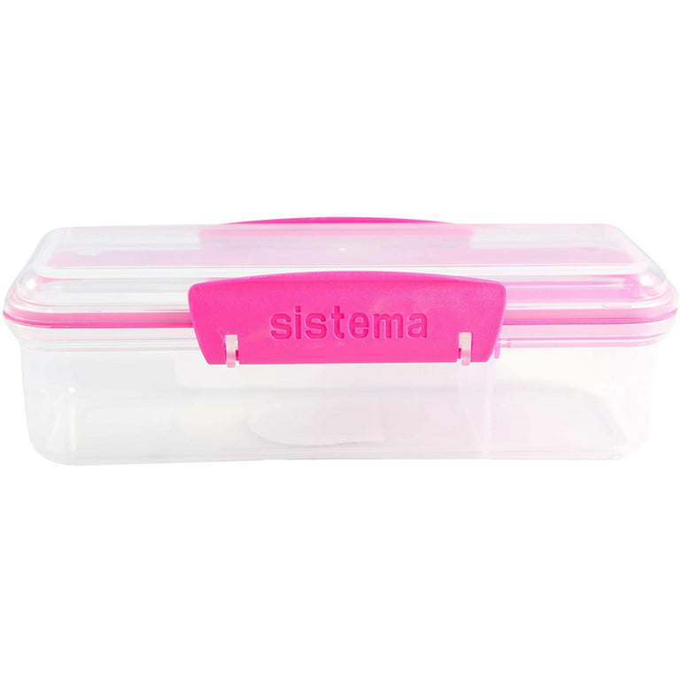 Sistema Snack Attack To Go, 2 Pack - Travel Size Containers with Two  Compartments to Easily Take Snacks and Dip Anywhere - BPA-Free Snack  Containers for Work, School, On the Go, 13.8