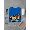 thumbnail image 3 of Celebrate Love Rainbow Text T-Shirt Men -Smartprints Designs, Male 3X-Large, 3 of 4