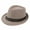 Khaki, variant on Unisex Classic Vintage Retro Fedora Hat with Black Band Fashion Casual Jazz Plaid Cap