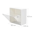 thumbnail image 2 of Caja de almacenamiento montada en la pared Soportes para colgar hisopos de algodón tipo solapa transparente, 2 of 3