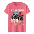 thumbnail image 4 of Hauts pour Filles Décontractés Imprimés Col Rond Manches Courtes T-Shirts Confortables pour Filles Vêtements Décontractés Légers Hauts d'Été pour Enfants, 4 of 5