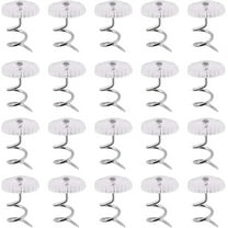 NOGIS 100 Pcs Dust Ruffle Pins Bed Skirt Pins Clear Heads Twist Pins for Upholstery, Slipcovers and Bedskirts, Bedskirt Pins (100PCS)