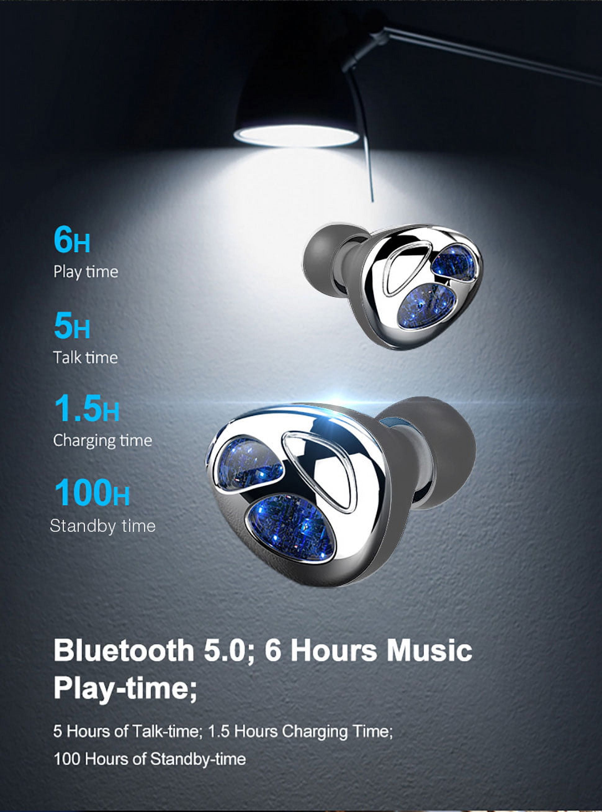Wireless In-Ear Earbuds for Men Women,Bluetooth 5.0 Bass Boost TWS Earphones IPX5 Waterproof,32-Hour Play Time Smart Touch Headset Earbuds