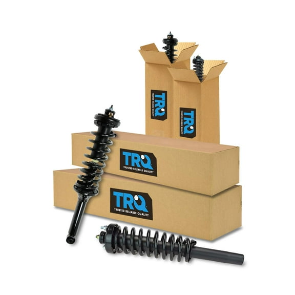 TRQ Front and Rear Strut & Coil Spring Assembly Set Driver & Passenger Sides Fits Select 97-01 Honda CR-V