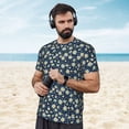 thumbnail image 4 of Wukai Daisy Floral B Print Men's Short-Sleeved Mesh T-Shirt,Quick-Dry Short Sleeve Workout T-Shirt-X-Small, 4 of 8