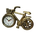 thumbnail image 3 of Reloj de escritorio con estante, reloj clásico con modelo de mini bicicleta, despertador para oficina y dormitorio. Bronce, 3 of 9