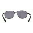 thumbnail image 2 of Classic Mens Rectangular Metal Rim Aviator Sunglasses Gunmetal Black, 2 of 4