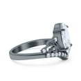 thumbnail image 2 of Black Tone, Simulated Cubic Zirconia Size-5 Marquise Art Deco Wedding Engagement Bridal Ring 925 Sterling Silver, 2 of 7