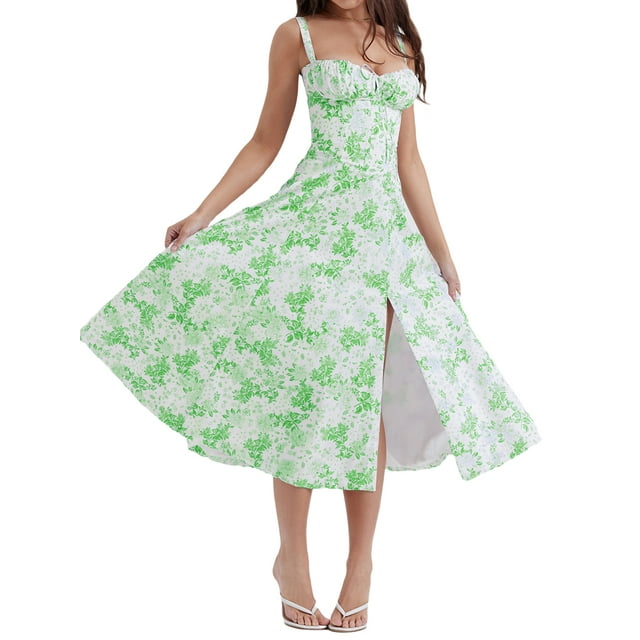 Kmbangi Robes d'Été pour Femmes 2023 Sans Manches à Bandage Robe Trapèze de Soirée pour Boîte de Nuit Plage