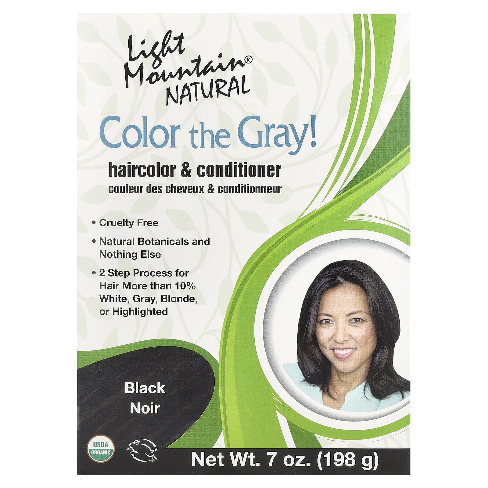 Light Mountain, Hair Color, 7 Oz, Color the Grey Light Brown