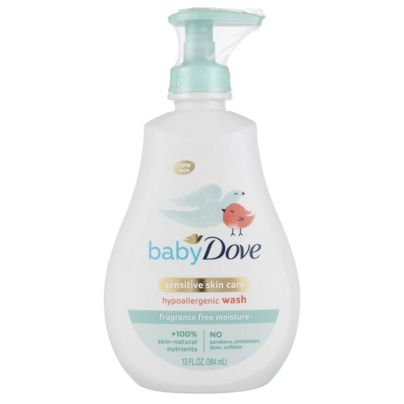 Dove Sensitive Skin Baby Hypoallergenic Tip to Toe Body Wash, 13 fl oz (6 pack) (Bundle)