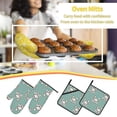 thumbnail image 6 of Oven Mitts and Pot Holders 4 Piece, Vintage Pop Art French Bulldog High Heat Slip Resistant Oven Mitt and Trivets Set Kitchen Oven Glove Pot Holders for Cooking Baking Grilling, 6 of 7